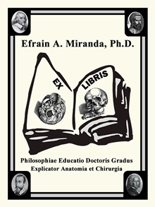 Dr. Miranda's Ex-Libris  bookplate
