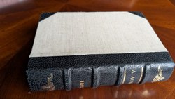 Final cover with made with leather and linen book cloth Final cover with made with leather and linen book cloth