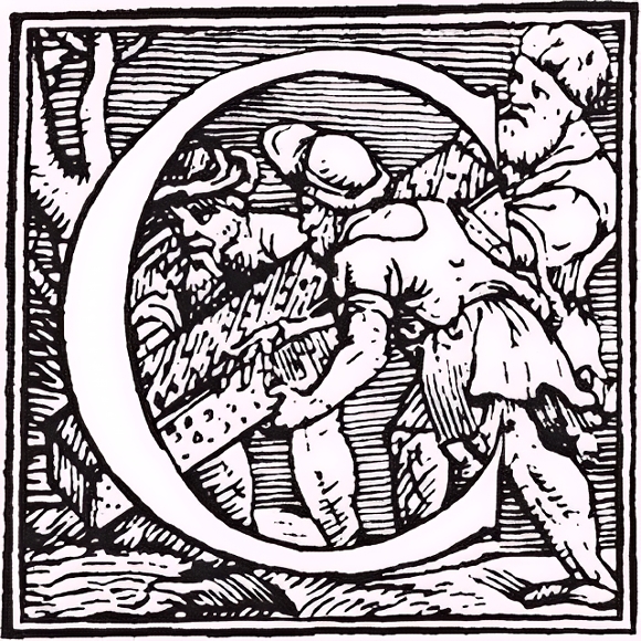 Illustrated Initial Woodblock - C Illustrated Initial Woodblock - C